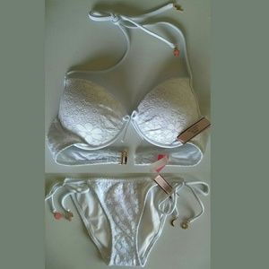 NWT Victoria's Secret Bikini Lace Swim set 32B